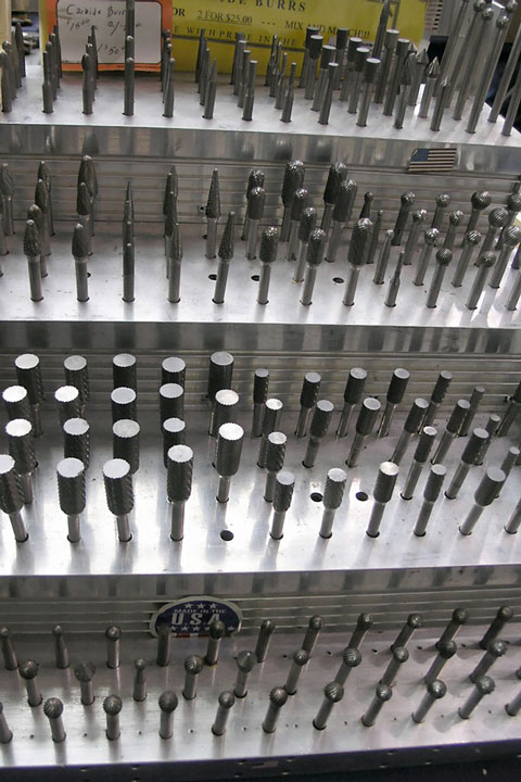 carbide bur display rack
