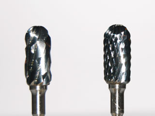 carbide burs close-up